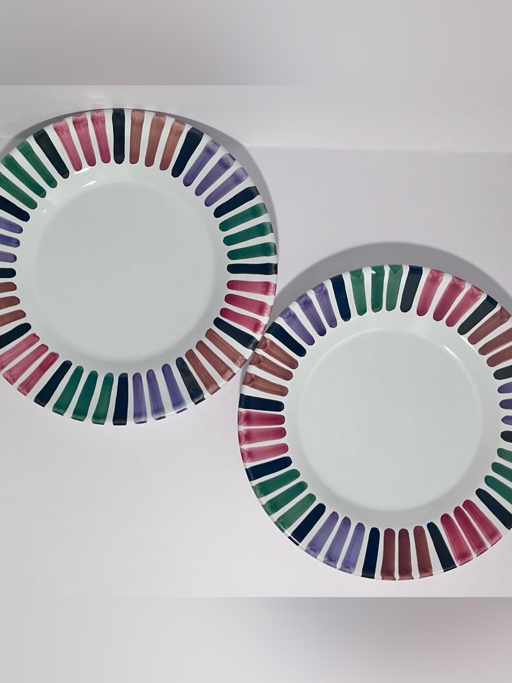 2 DERUTA BELLO Salad-Luncheon PLATES / 8.75 Inch / ITALY MAJOLICA / B Goldsmith
